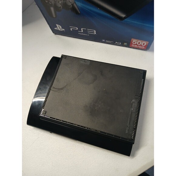 Sony PlayStation 3 PS3 Super Slim 500GB (CECH-4201C) w/ Controller & Cables - Picture 8 of 11